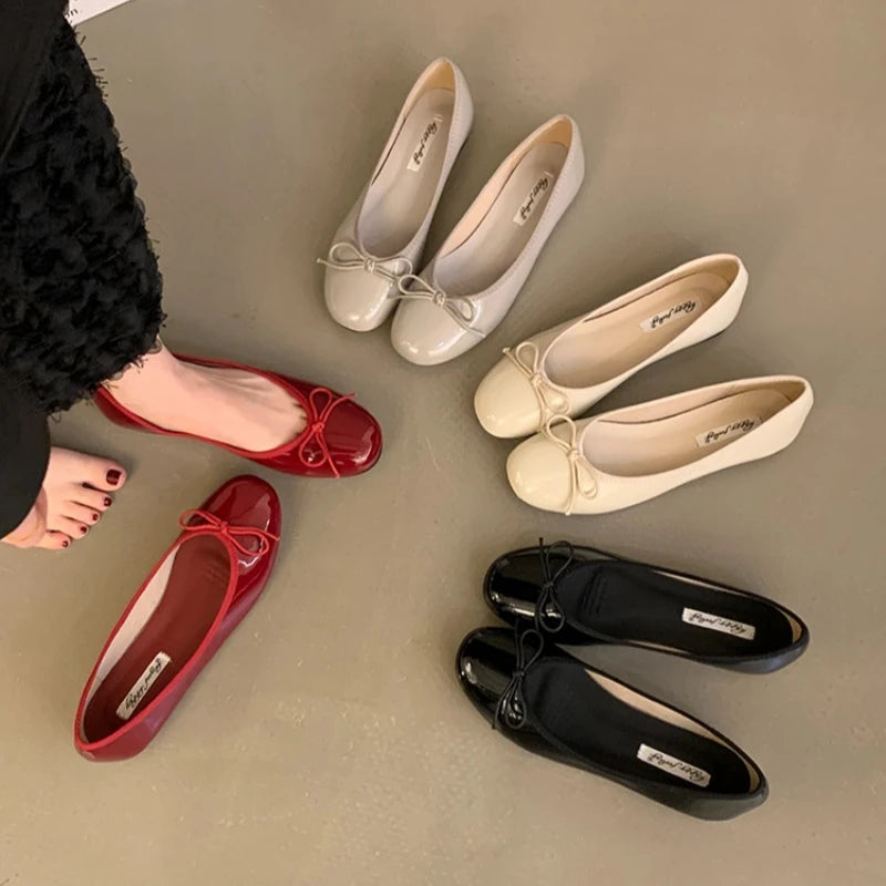 Korean Style Women's Evening Shoes - Soft Sole, Elegant French Design 0