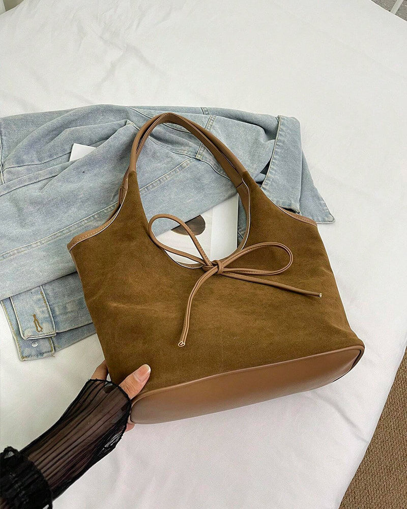 Florence Suede Bow Bag - SOERA Store