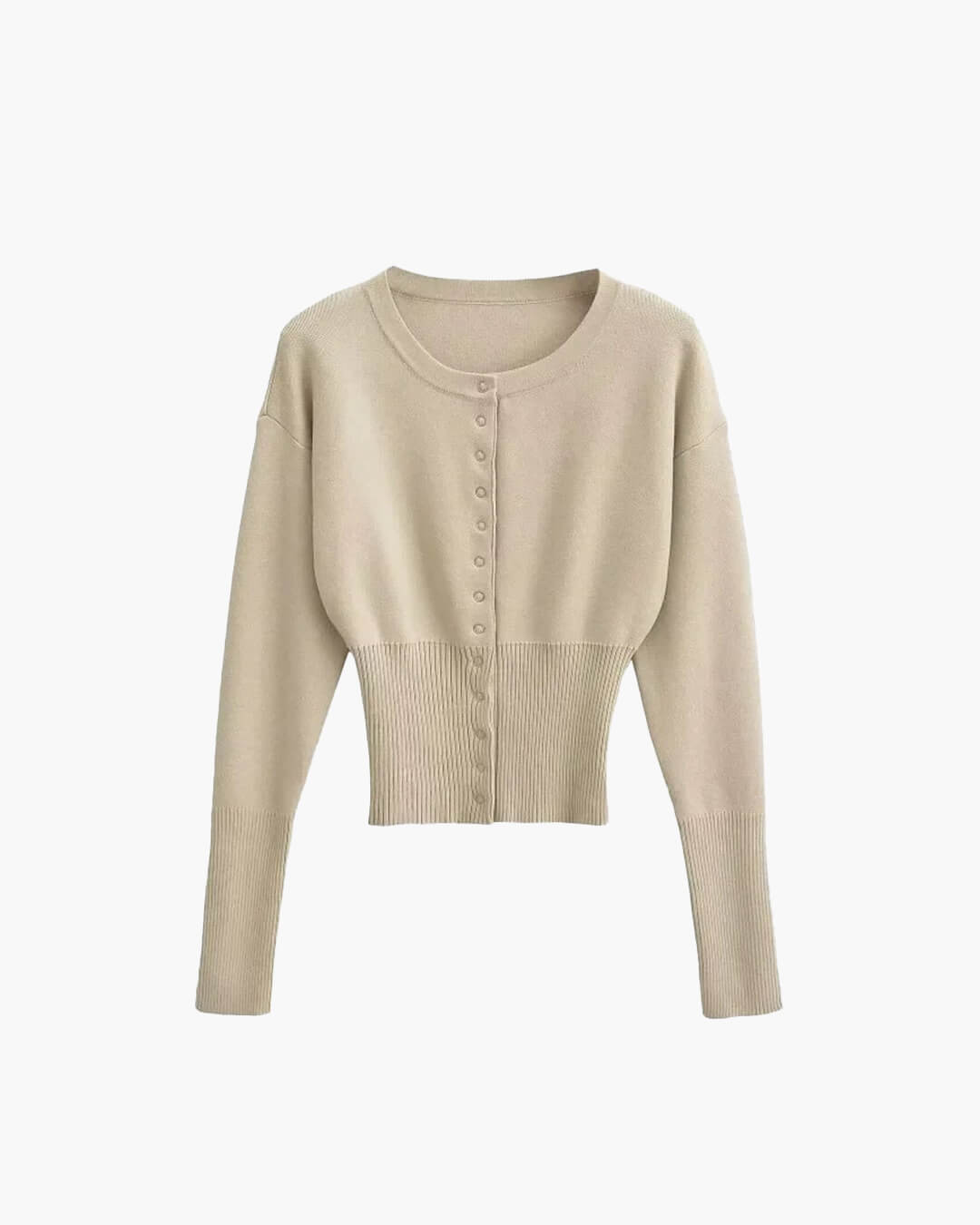 SOERA Eunice Knitted Jacket - Cardigans - Beige S