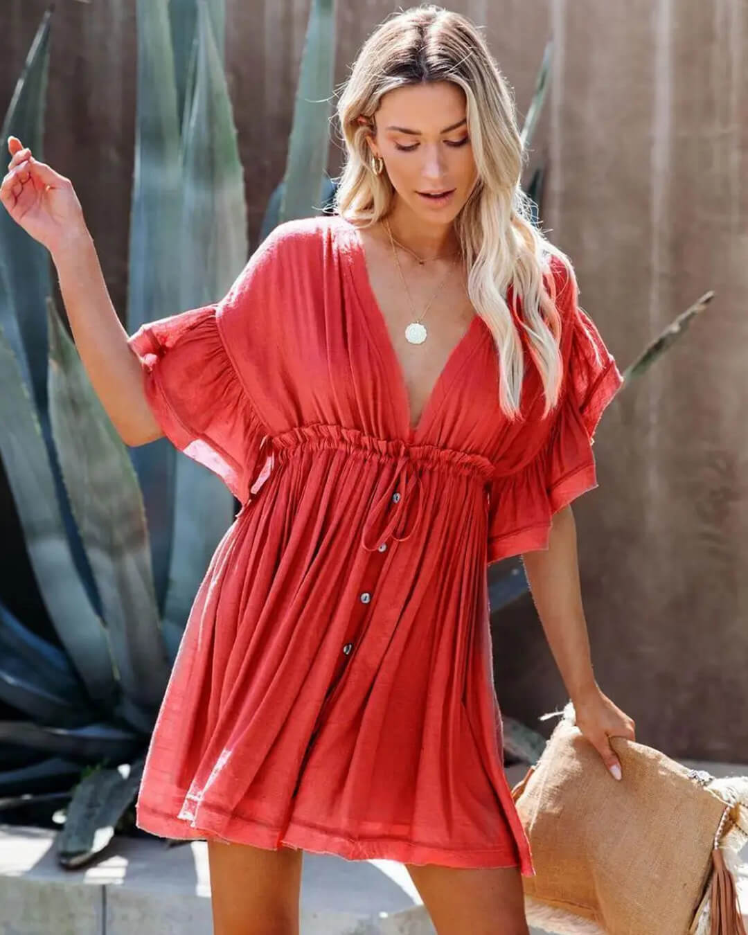 SOERA Anabelle Babydoll Boho Mini Dress - Dress - 1005002482665575-;yu1776154513930326526 Mustard One Size