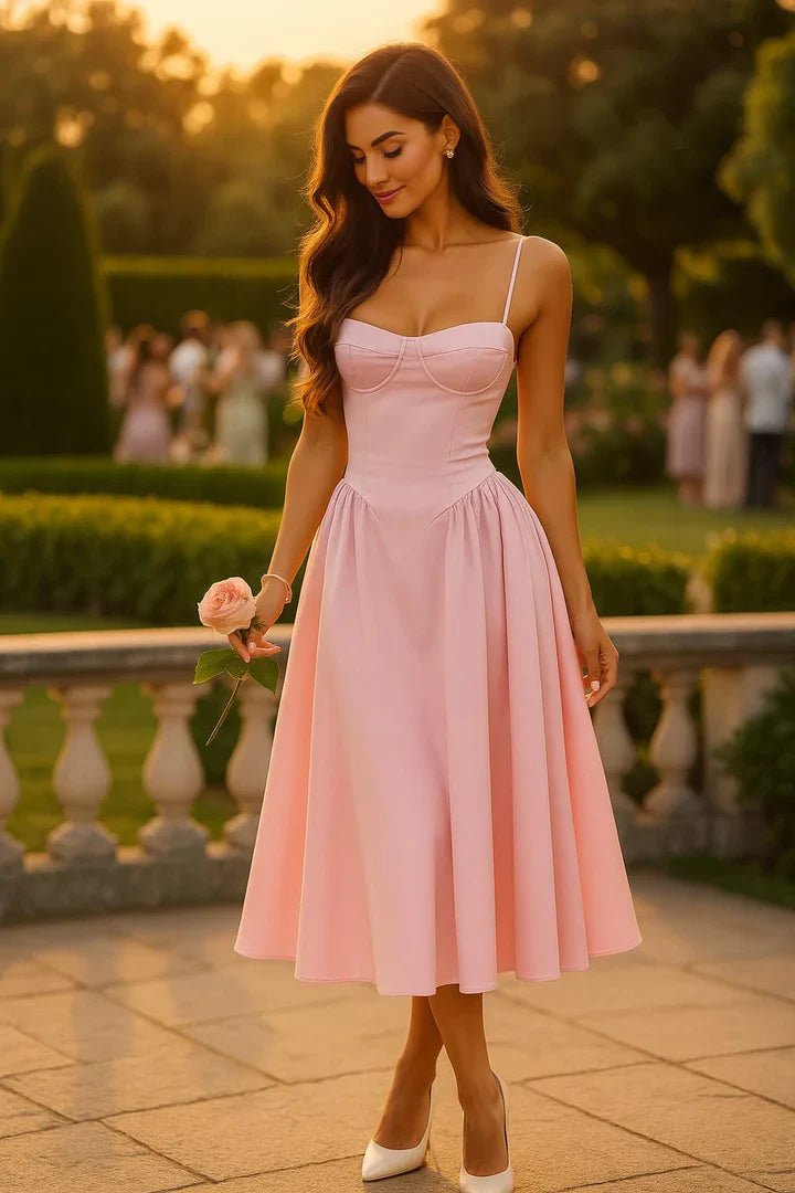 SOERA Isabelle Midi Wedding Guest Dress - Dress - Pink S