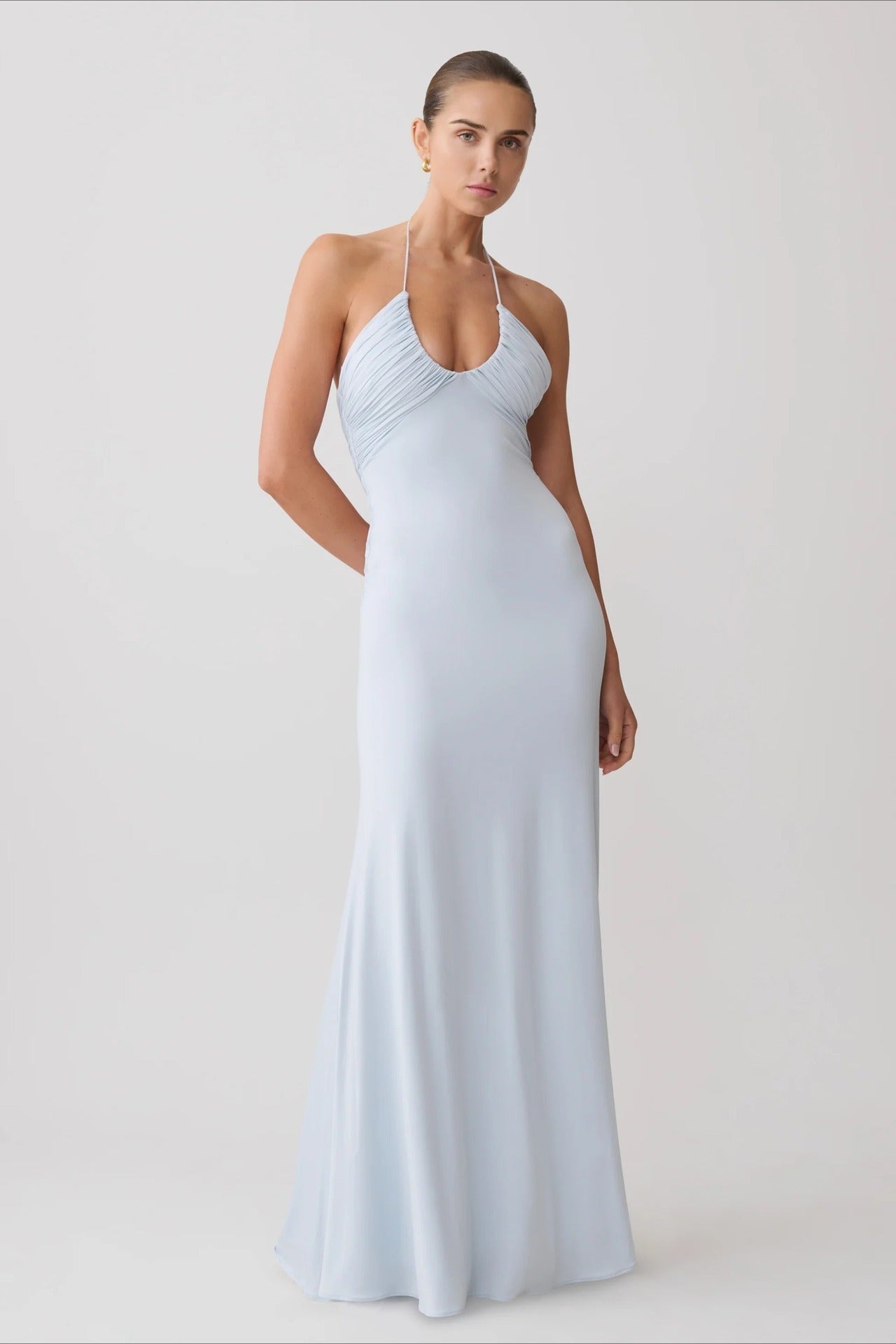 SOERA Valentina Halter Mermaid Maxi Dress - Dress - Light Blue XS