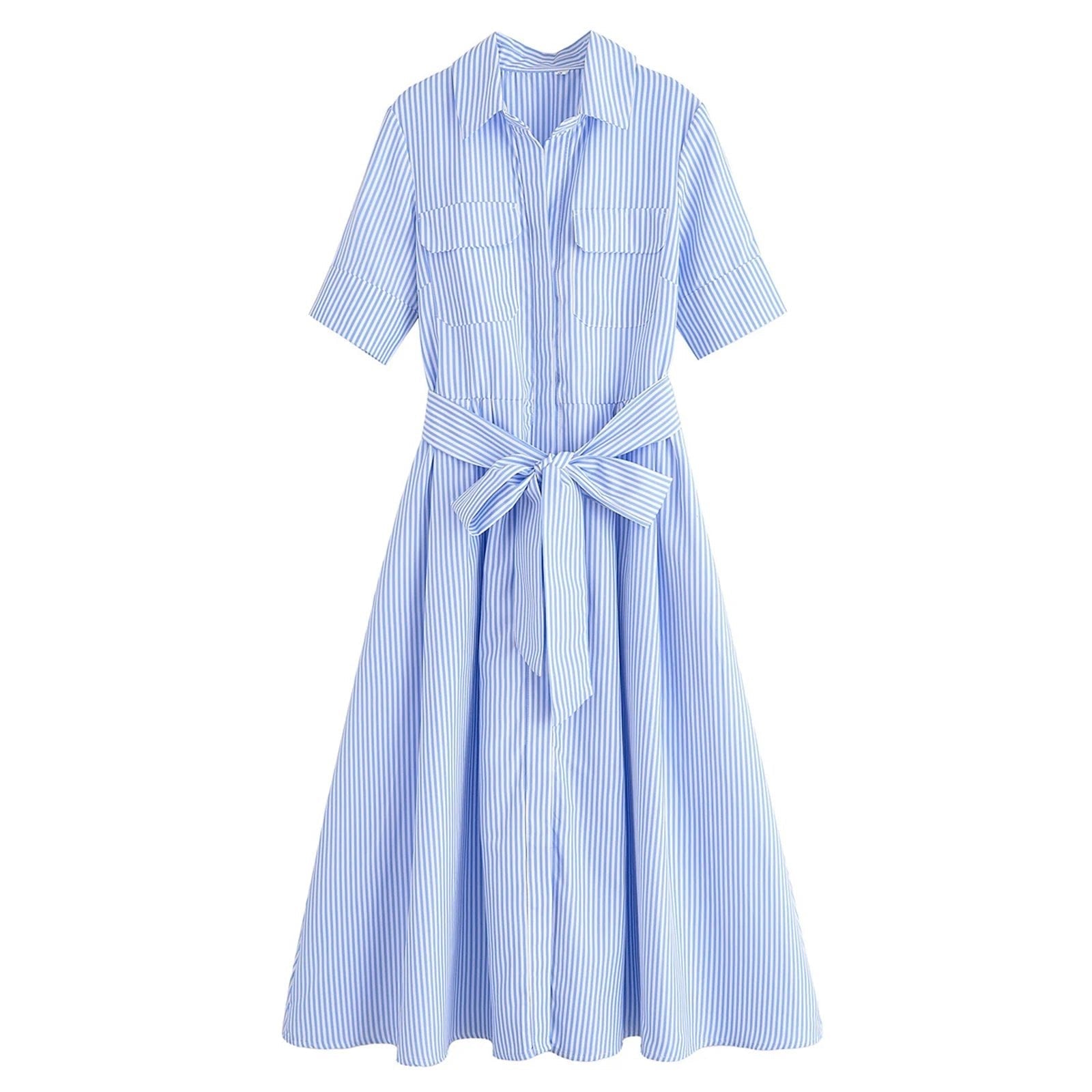 SOERA Ariane Belted Shirt Midi Dress - Dresses - Pink XS