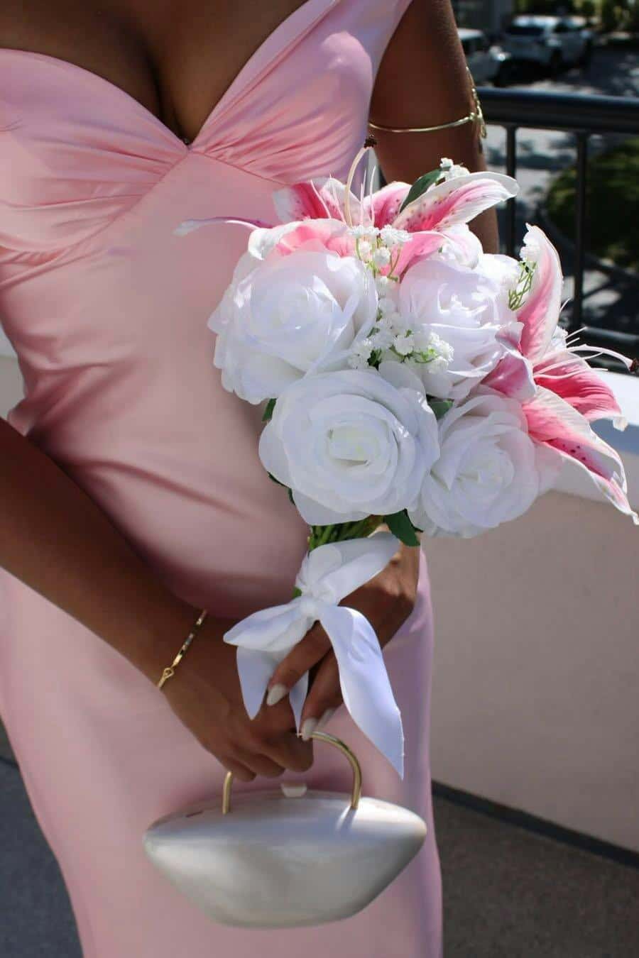 SOERA Clea Satin Off the Shoulder Maxi Dress - Dresses - Pink XS