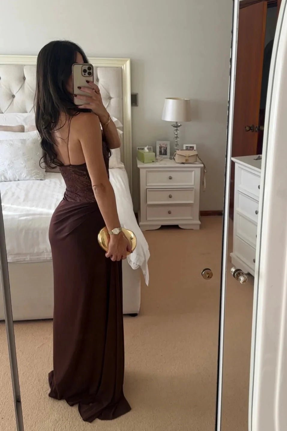SOERA Emily Lace Maxi Summer Dress - Dresses - Brown S