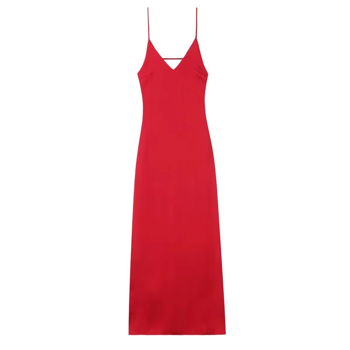 SOERA Kirra Satin Backless Maxi Dress - Dresses - Red XS