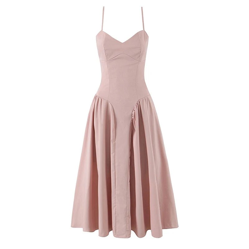 SOERA Myrna Spaghetti Strap Midi Dress - Dresses - 1005009536530102-;FW1775670887853352862 Pink S