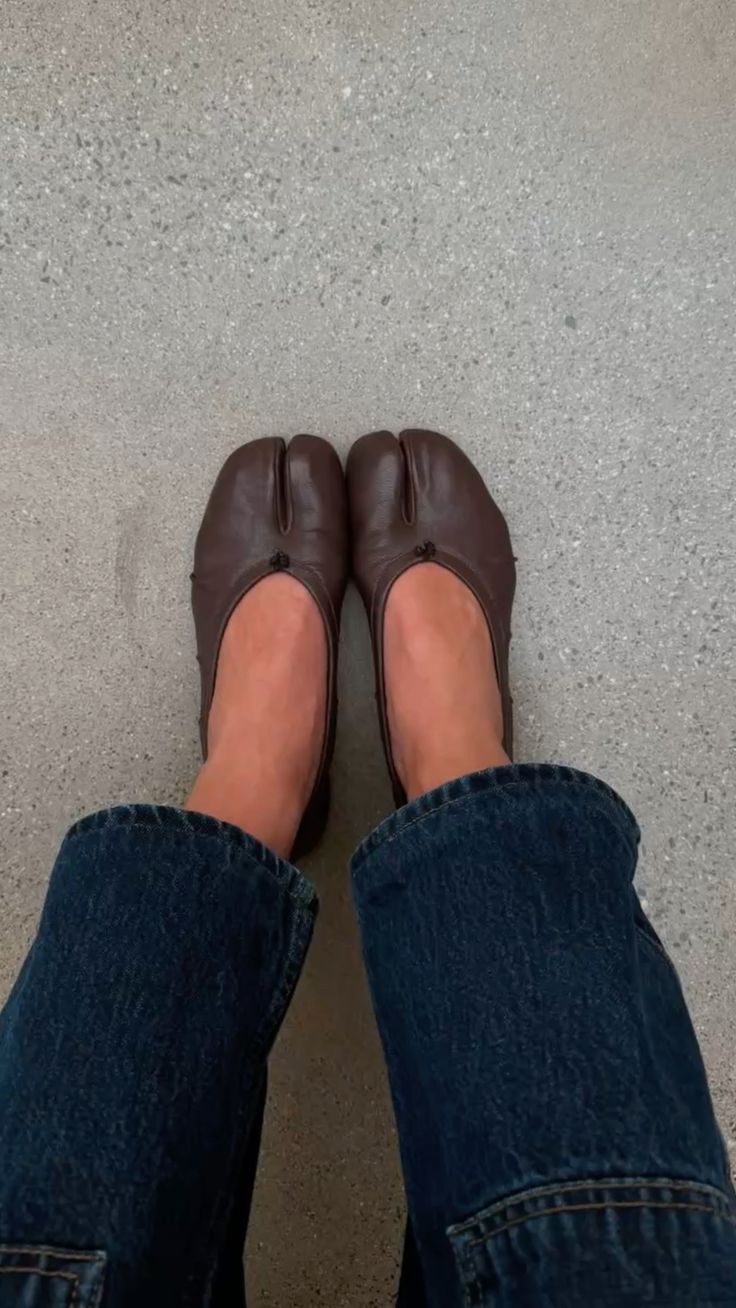 SOERA Elizabeth Split Toe Ballet Flats - Flats - 1005007476907322-;pr1770721238661364380 Brown 35