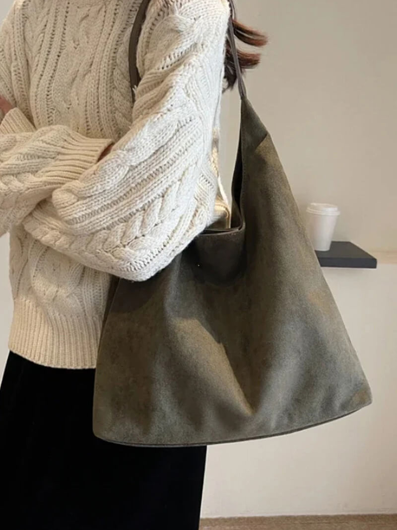 SOERA Jenna suede bag - Handbags - Soera-Jenna-Suede-Bag-Beige Beige