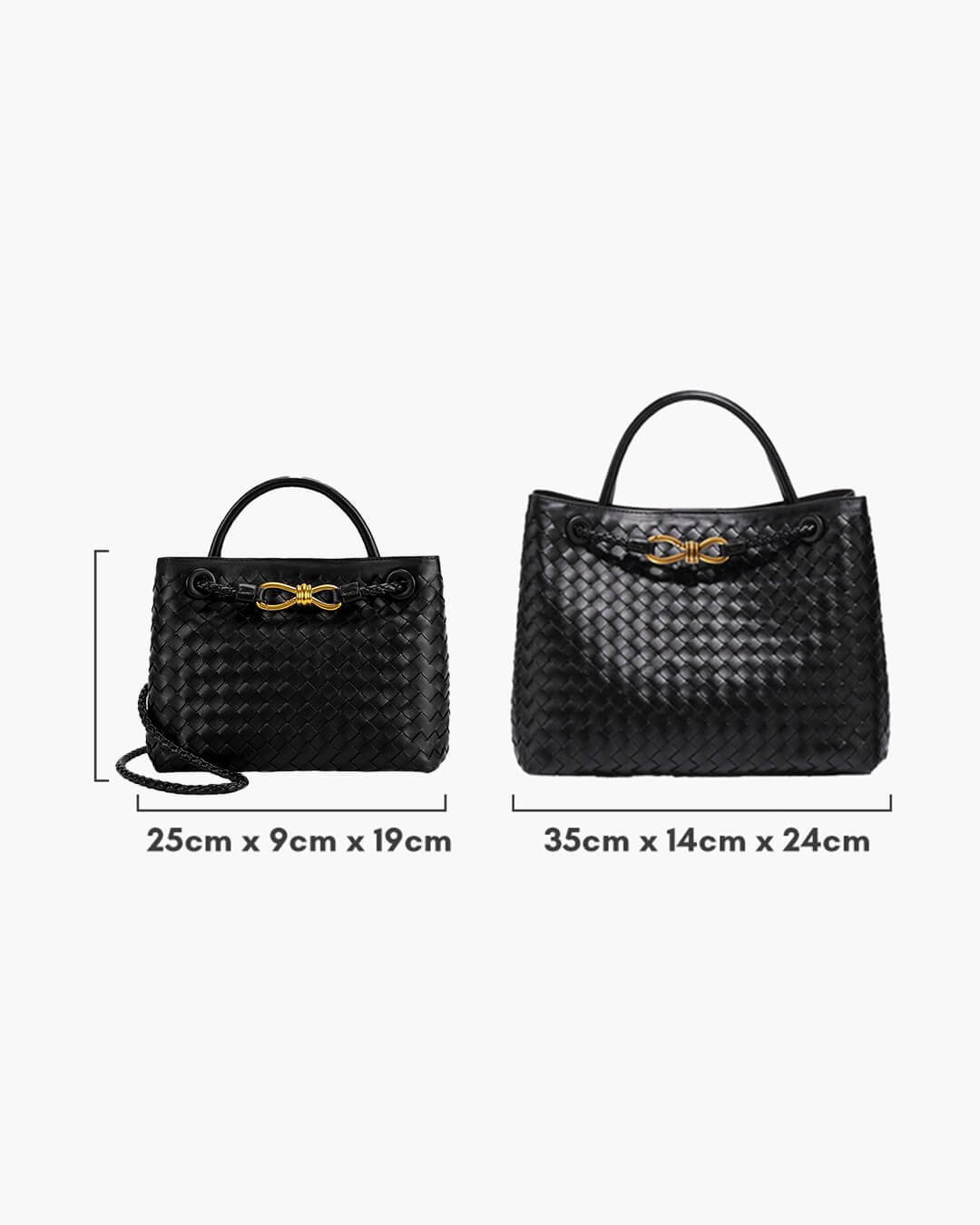 SOERA Lucia Woven Bag - Handbags - DBAD2-RE700007 Medium Black