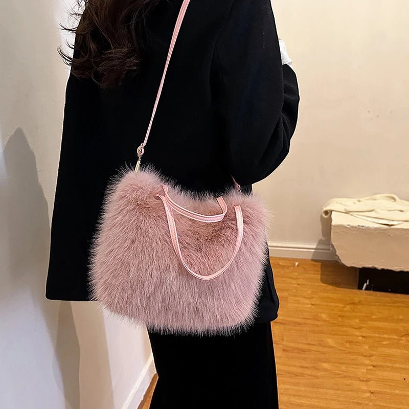 SOERA Maricar Faux Fur Crossbody Bag - Handbags - 3256807618181182-;qm1765284569911584680 Creme