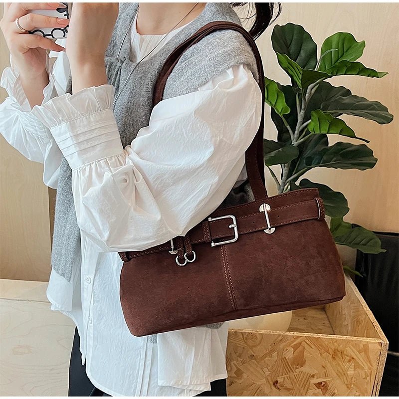 SOERA Nora Vegan Suede Bag - Handbags - 3256809581682870-;Hk1757549905350034784 Dark Brown Regular