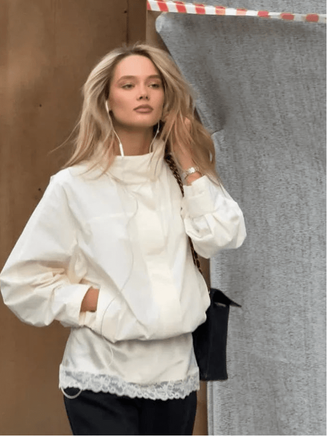 SOERA Bianca Hooded Waterproof Bomber Jacket - Jacket - White S