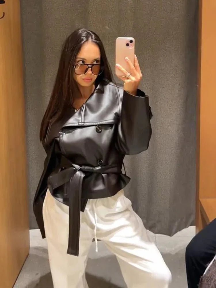 SOERA Nina Leather Jacket - Jackets - 3256809615561276-;aU1756431173071959358 Dark Brown M