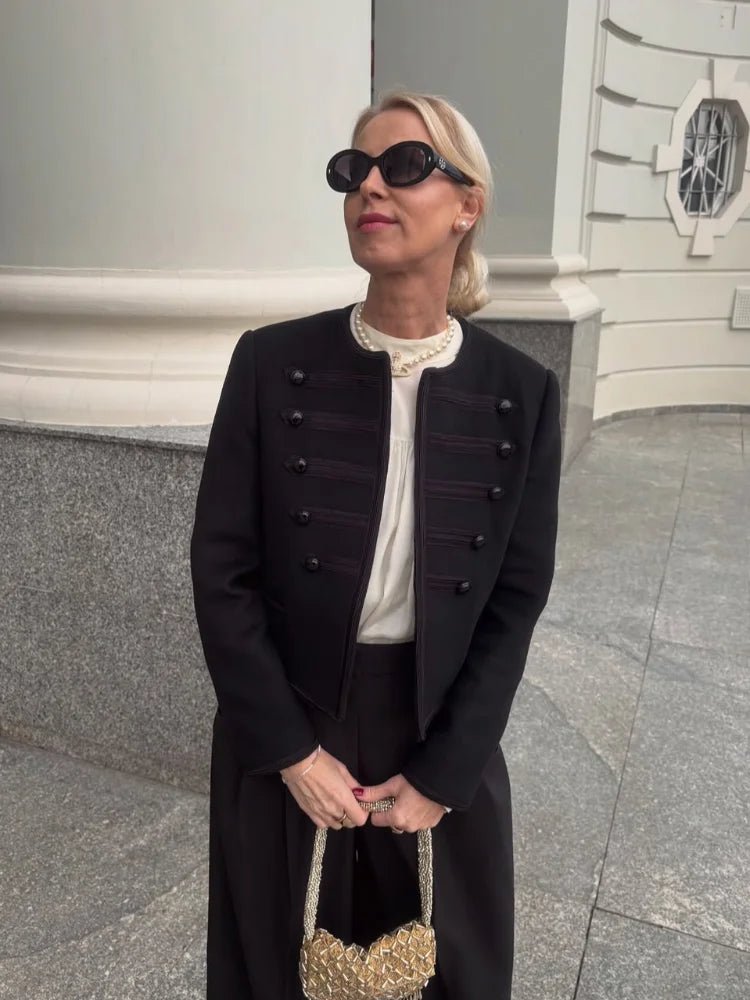 SOERA Sheila Black Napoleon Jacket - Jackets - 1005010793303711-;ks1770053333499139433 M