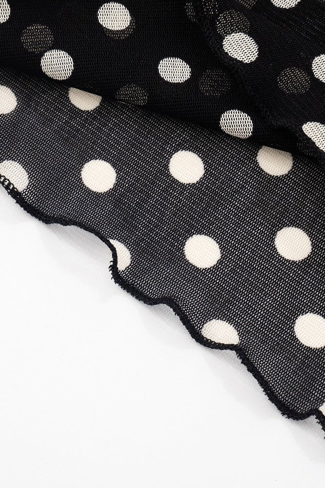 SOERA Caitriona Polka Dot One-Shoulder Set - Matching Sets - SOERA-065859-BLA-M-59939 Black M
