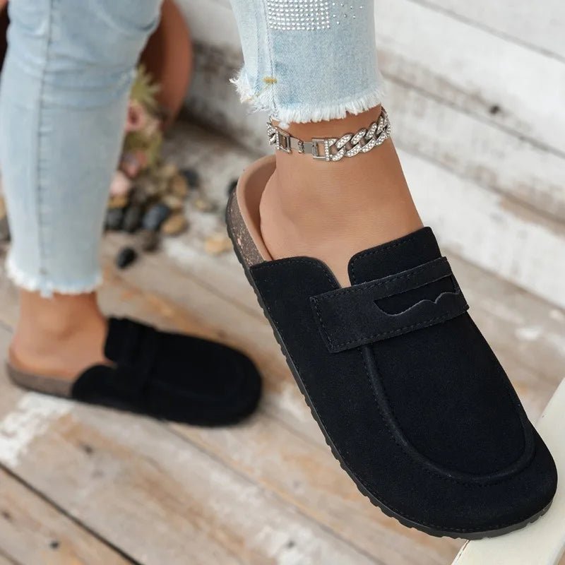 SOERA Bianca Cork Suede Mules - Shoes - Beige 36