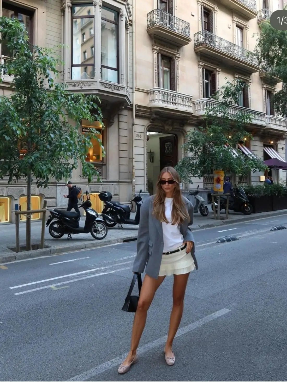 SOERA Bella Low - Waist Pleated Mini Skirt - Skirt - Beige S