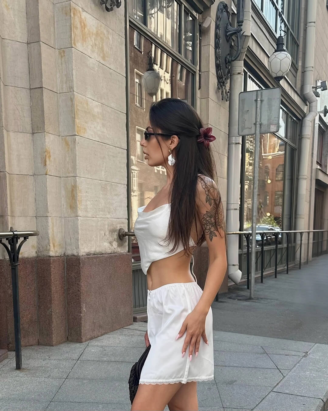 SOERA Johana Lace Trim Satin Mini Skirt - Skirts - 1005009418780878-;eJ1771345061311904429 White M