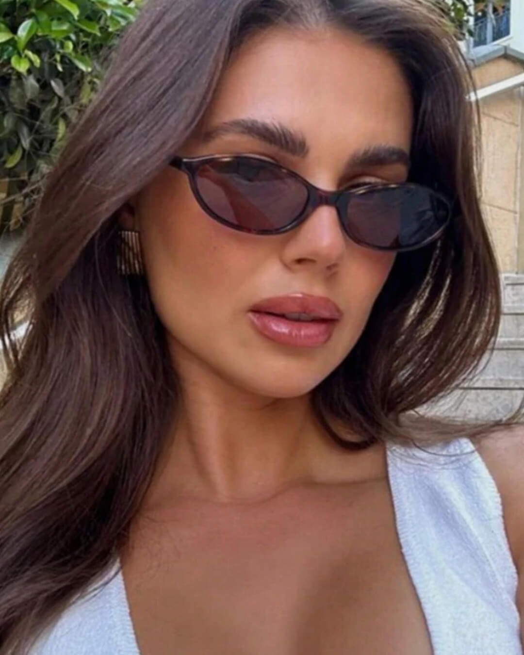 SOERA Elena Retro Oval Cat Eye Sunglasses - Sunglasses - Leopard Tea