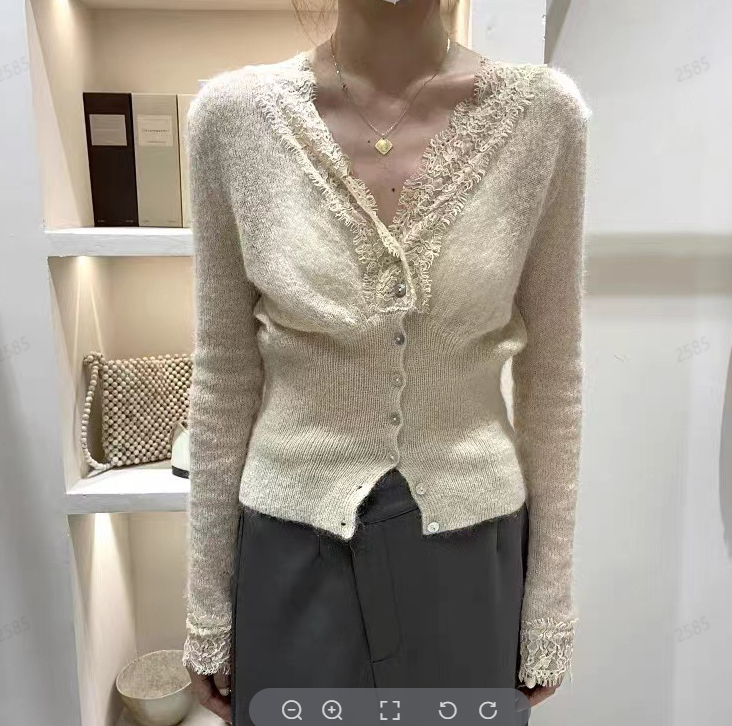 Aurelie Knitted Lace Cardigan