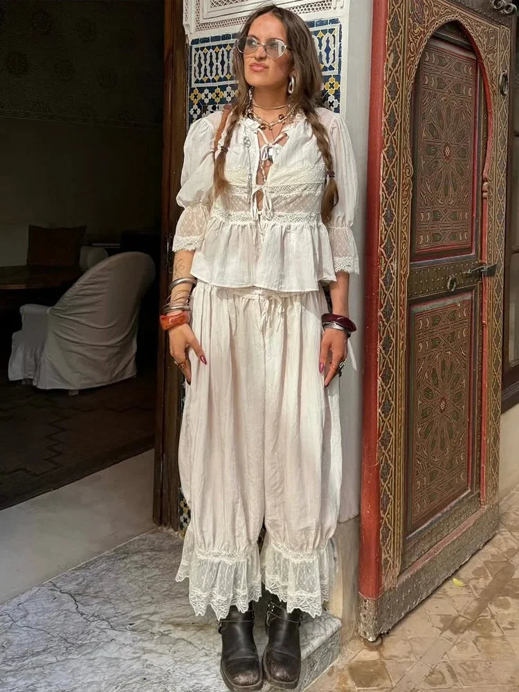Sophia Lace Lantern Suit