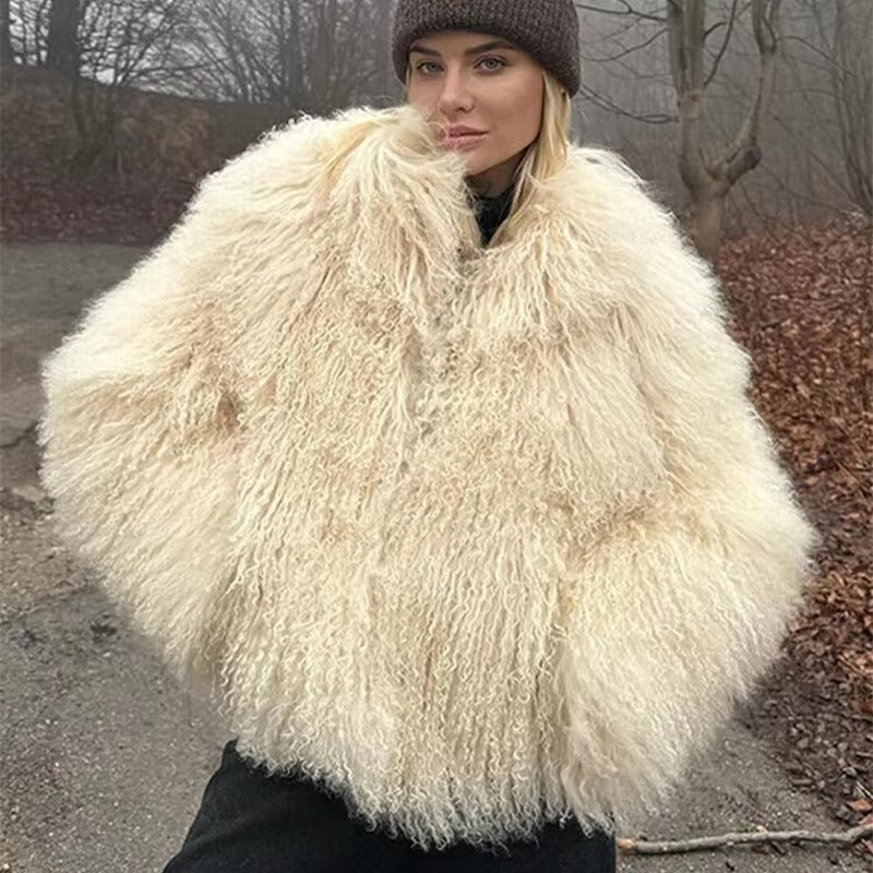Liza Fuzzy Faux Fur Coat