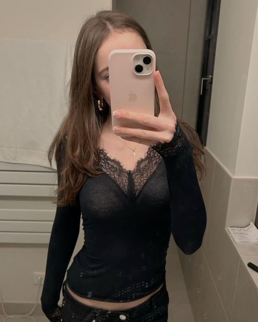 Aurora V-Neck Lace Top