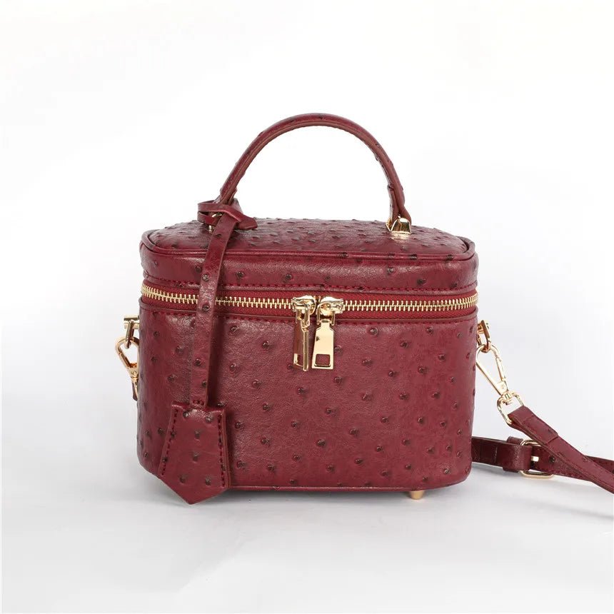 SOERA Delphine leather Box Bag - Bag -  Burgundy