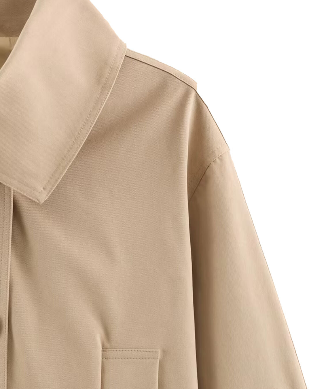 SOERA Julie Asymmetric Belted Trench Coat - Coat - SOERA-432003-KHA-S-04899 Beige S
