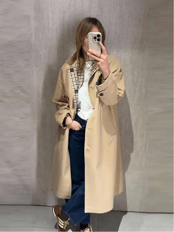 SOERA Florence Reversible Plaid Long Coat - Coats & Jackets - 1005011739912982-;AD1775445300151071662 XS