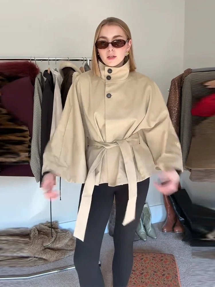 SOERA Kimberly Cape-Style Belted Coat - Coats & Jackets - 1005011810305980-;ib1775503354933140563 S