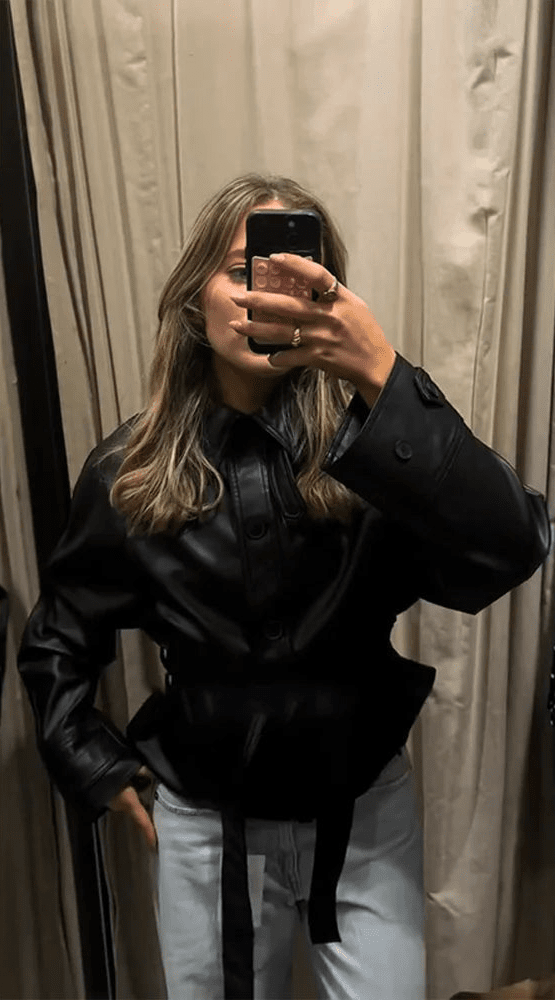 SOERA Tabitha Belted Faux Leather Jacket - Coats & Jackets - 1005009949501329-;bS1775572384782373326 S