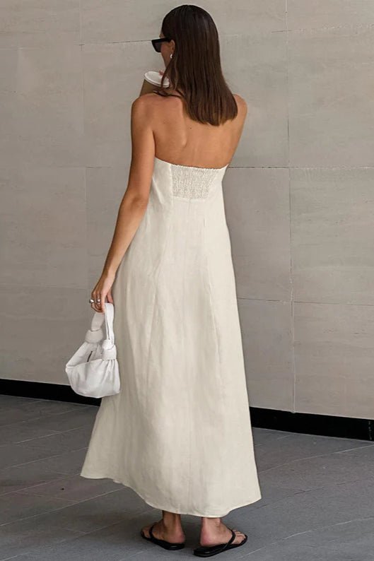 SOERA Bianca Strapless Backless Maxi Dress - Dress -  Khaki S