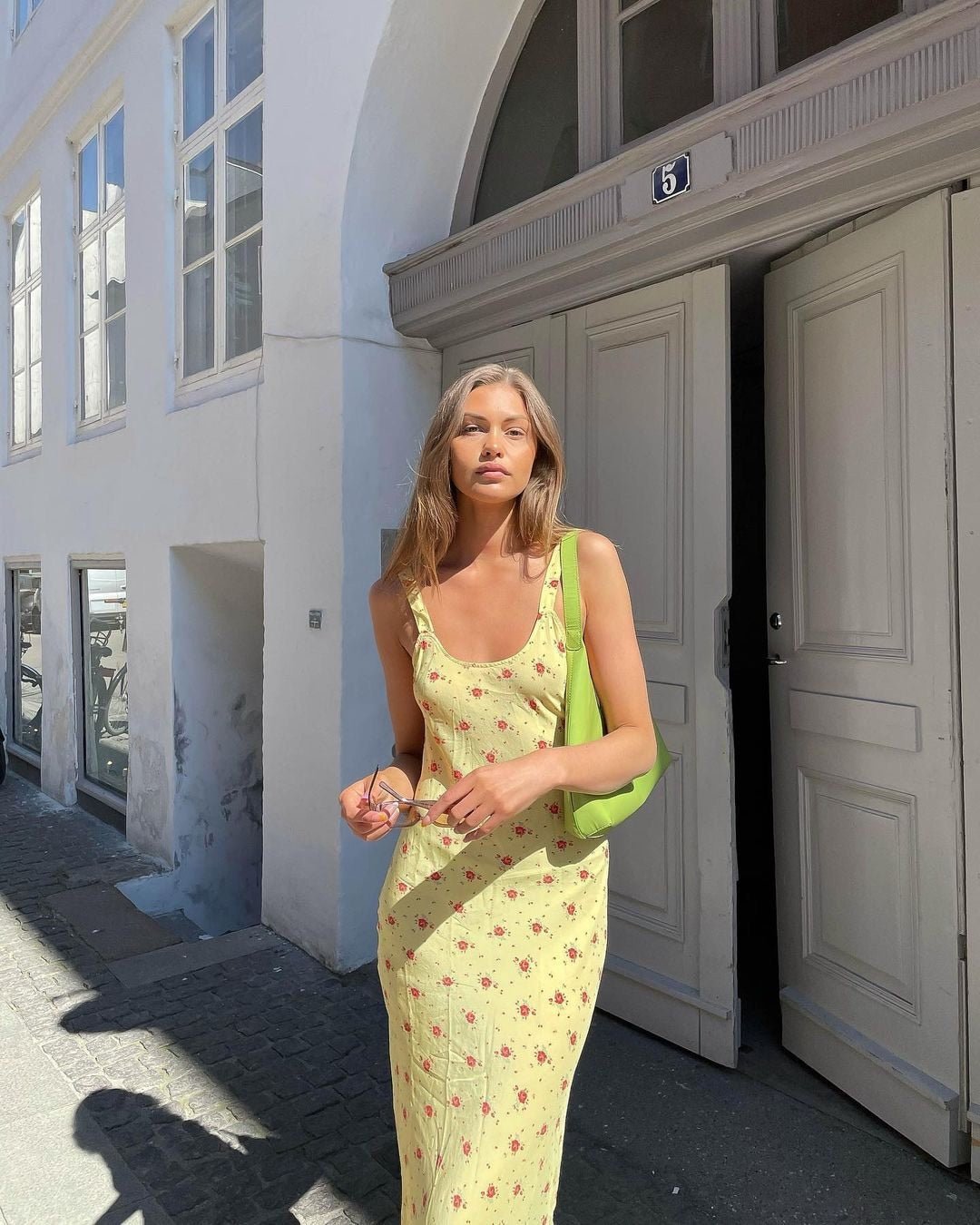 SOERA Erich Flared Ruffle Floral Dress - Dress - SOERA-665347-YEL-L-71075 Yellow L