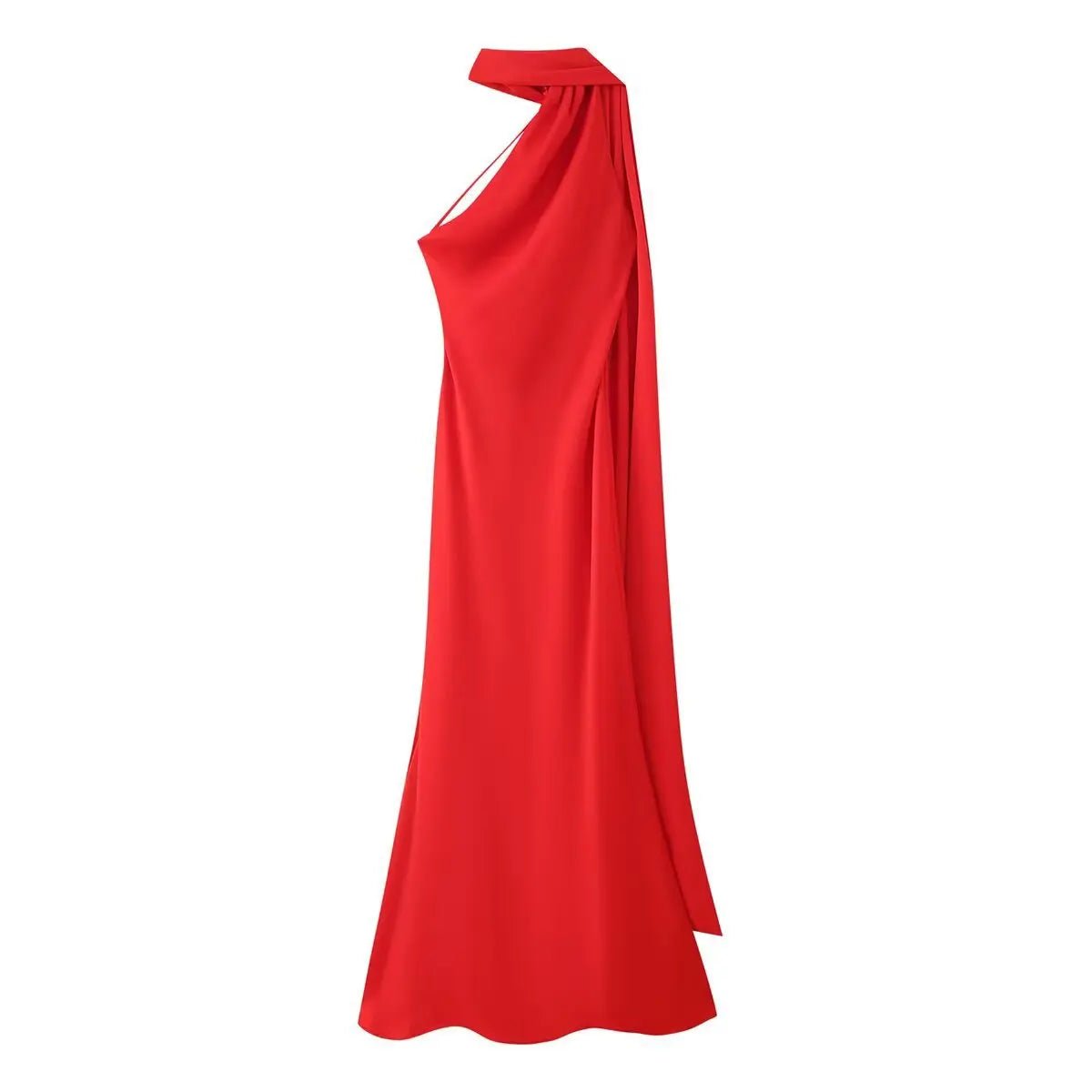SOERA Beatrice Halter Backless Silk Satin Maxi Dress - Dresses -  Yellow S