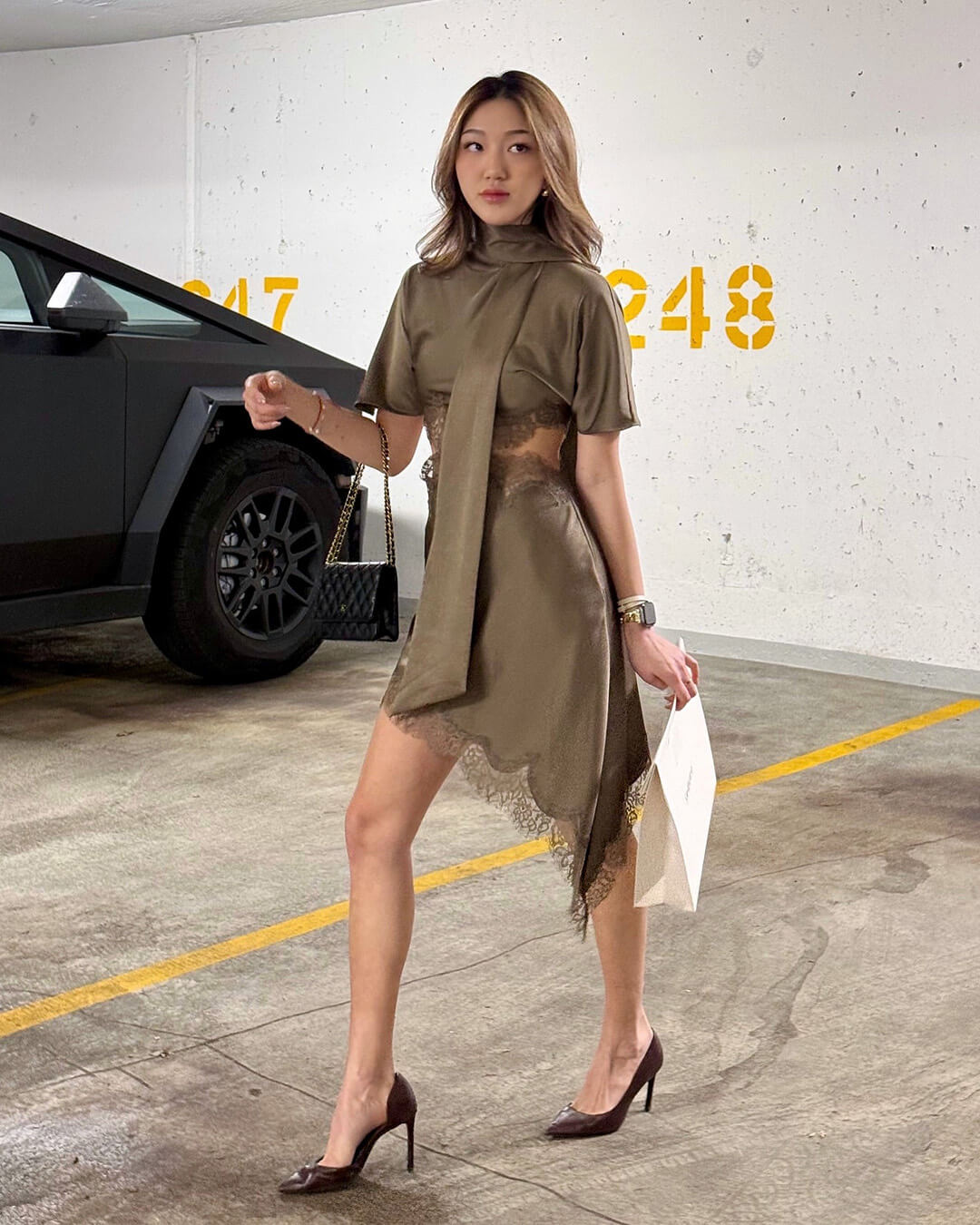 SOERA Bianca Cut Out Satin Mini Dress - Dresses - 1005011887169747-;sQ1775670871074553055 M