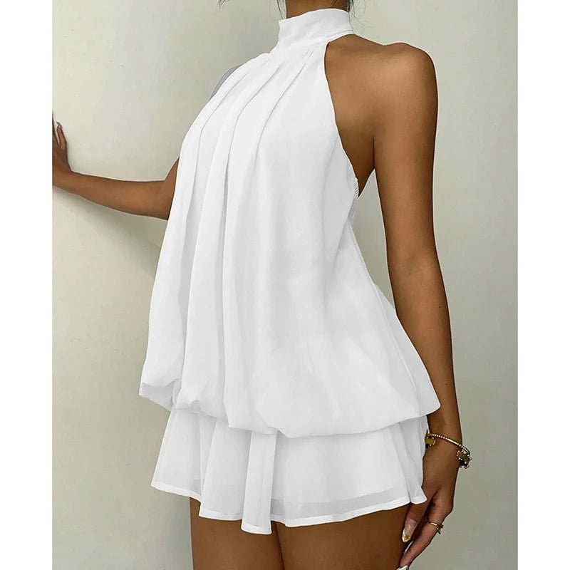 SOERA Eden Halter Backless Mini Dress - Dresses -  White S