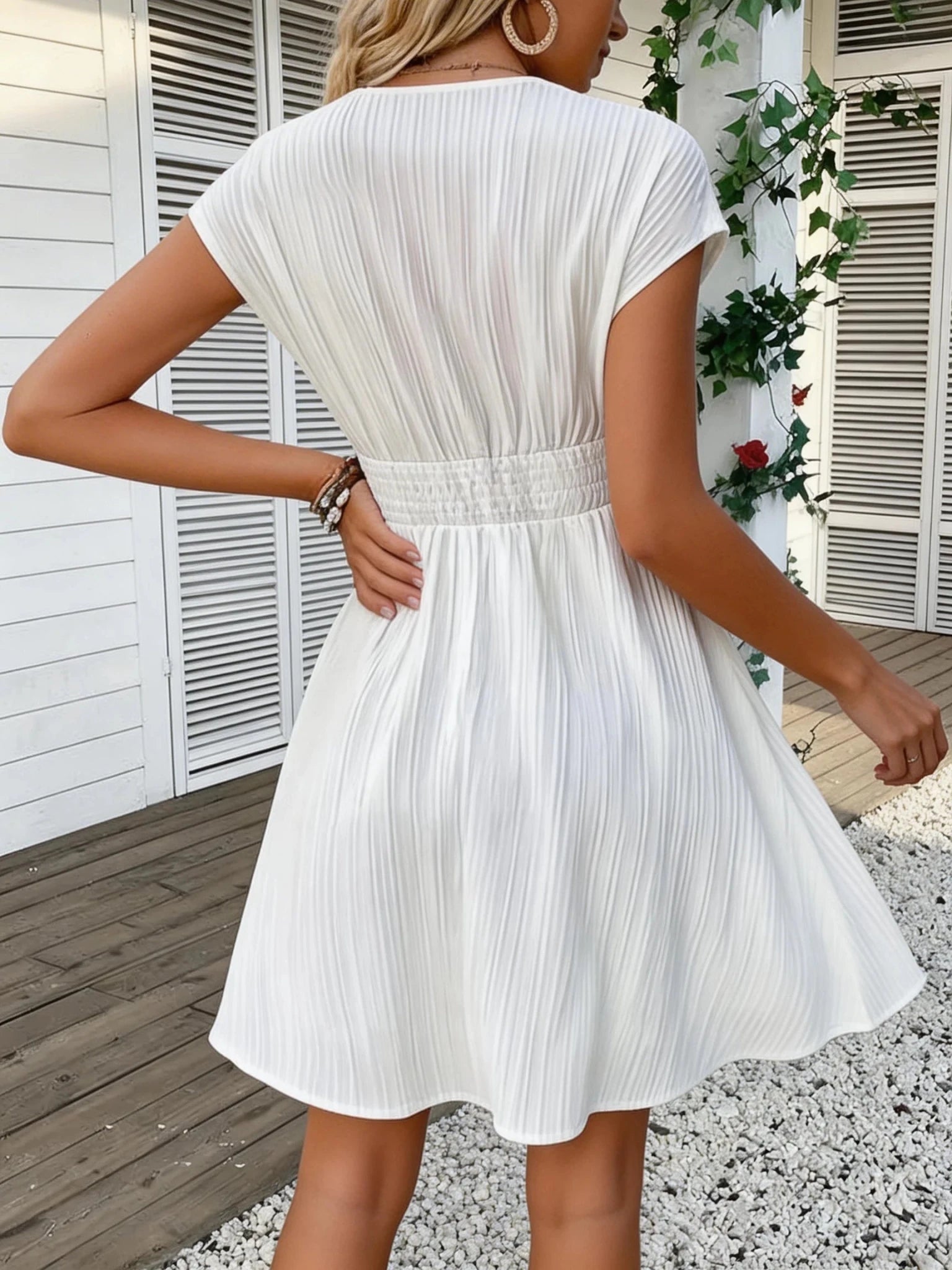 SOERA Ilaria French Lace V-Neck Fitted Dress - Dresses -  S