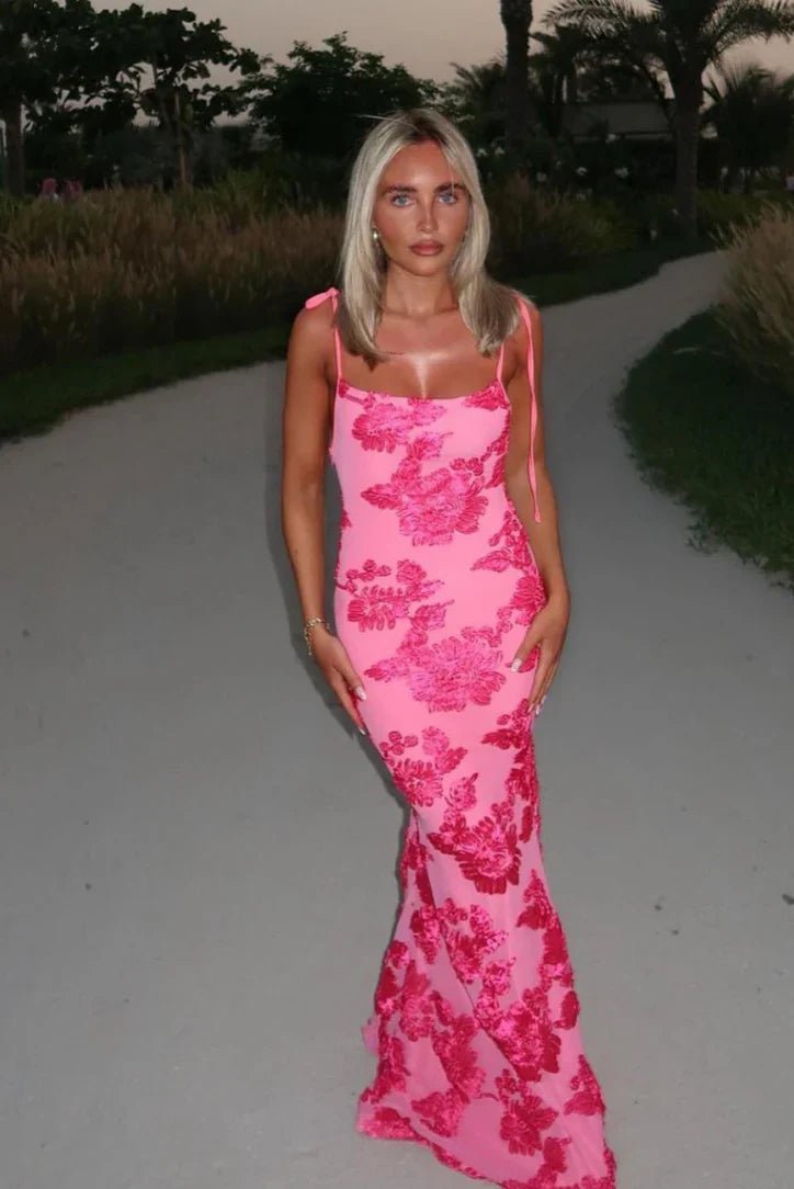 SOERA Jara Sleeveless Floral Maxi Dress - Dresses -  Pink L