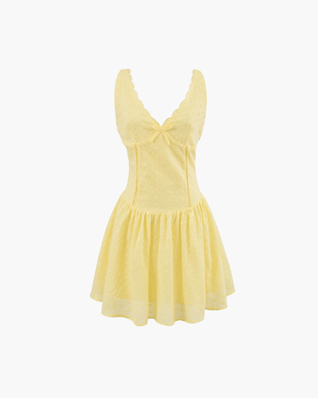 SOERA Kirsten Deep Neck Mini Dress - Dresses - 1005009169187314-;dm1771582048483118649 Yellow L