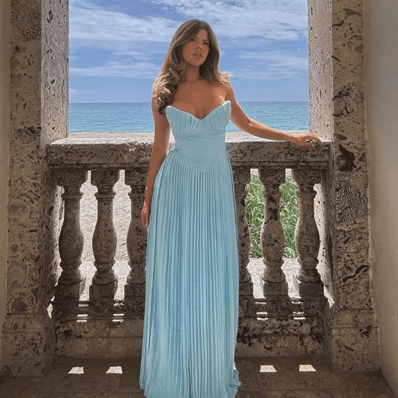 SOERA Selena Strapless Maxi Dress - Dresses - uM1773374087098946986 Blue XS