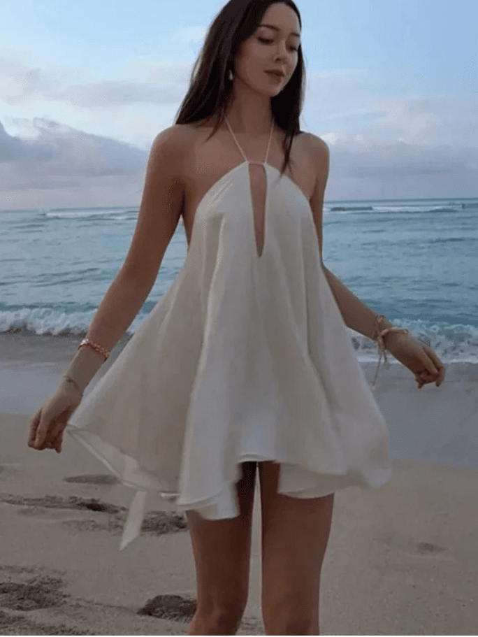 SOERA Zinnia Off-Shoulder Hollow Out Summer Dress - Dresses -  White S