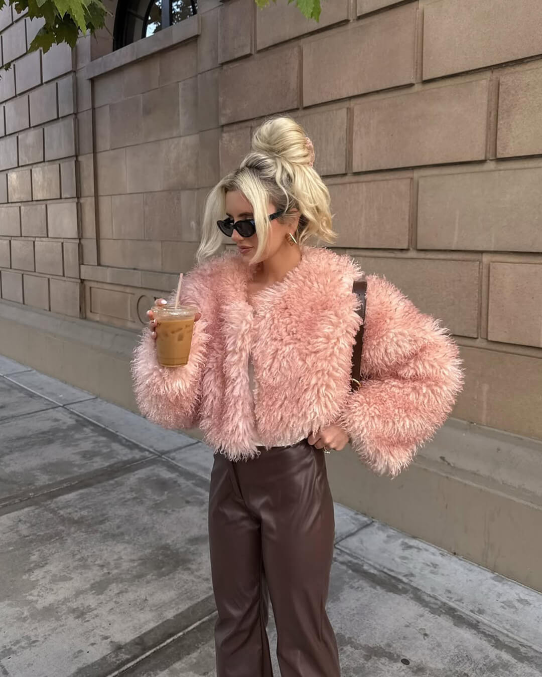 Elsie Fluffy Cropped Faux Fur Coat