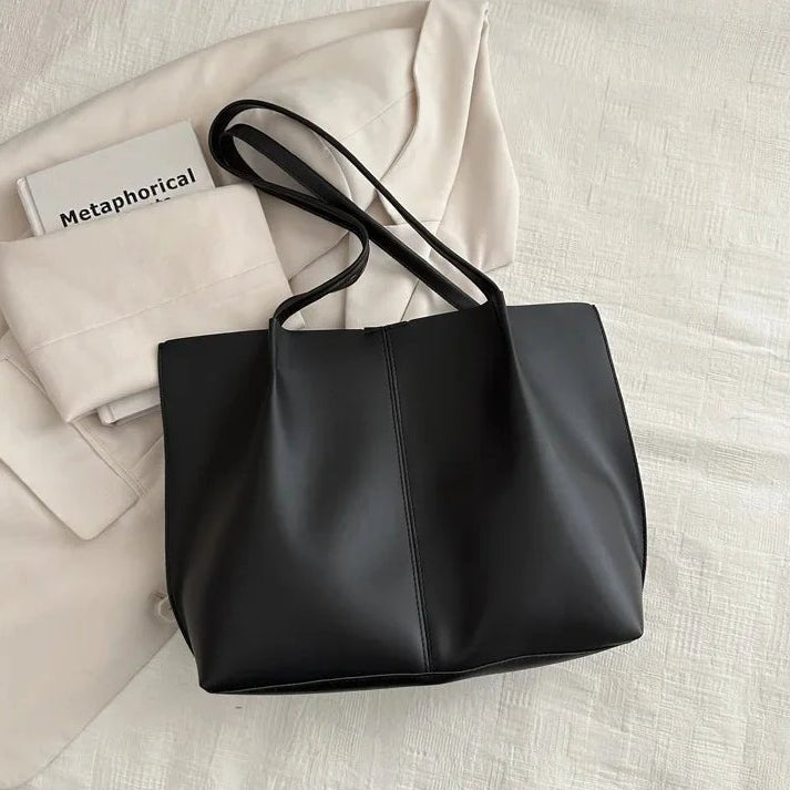 SOERA Calista Faux Leather Tote Bag - Handbags - 1005010041737341-;hW1764877298441589205 White