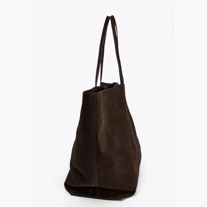 SOERA Cynthia Large Suede Tote Bag - Handbags - 3256809788164235-;Ly1763048698109356055 Dark Brown