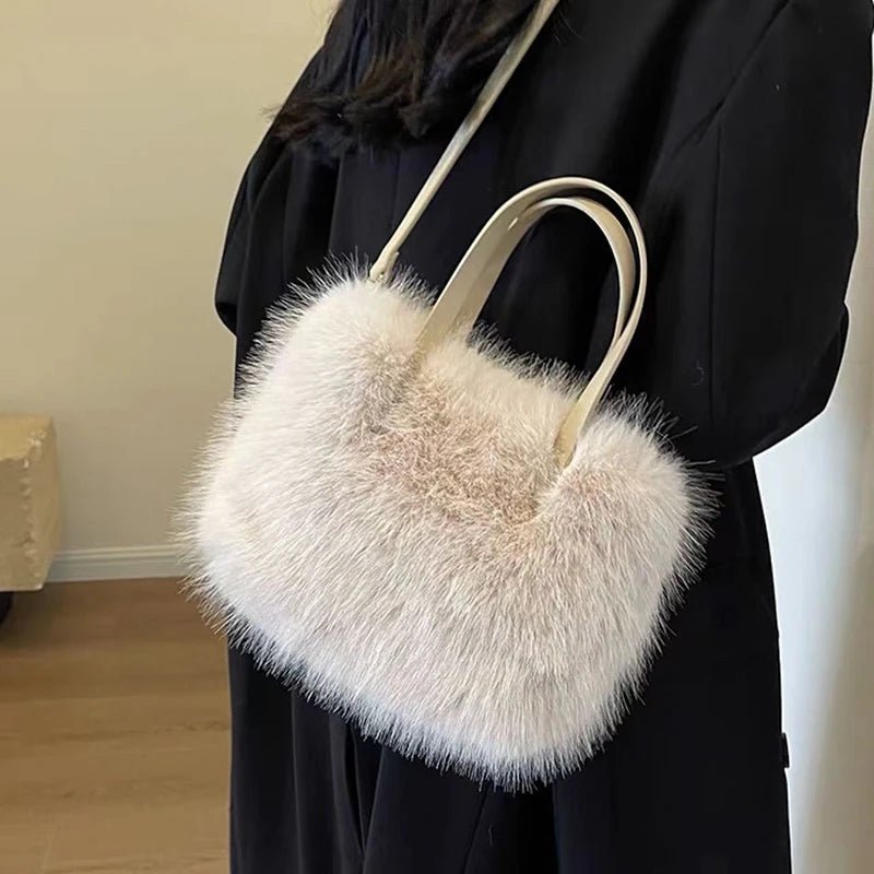 SOERA Maricar Faux Fur Crossbody Bag - Handbags - 3256807618181182-;qm1765284569911584680 Creme