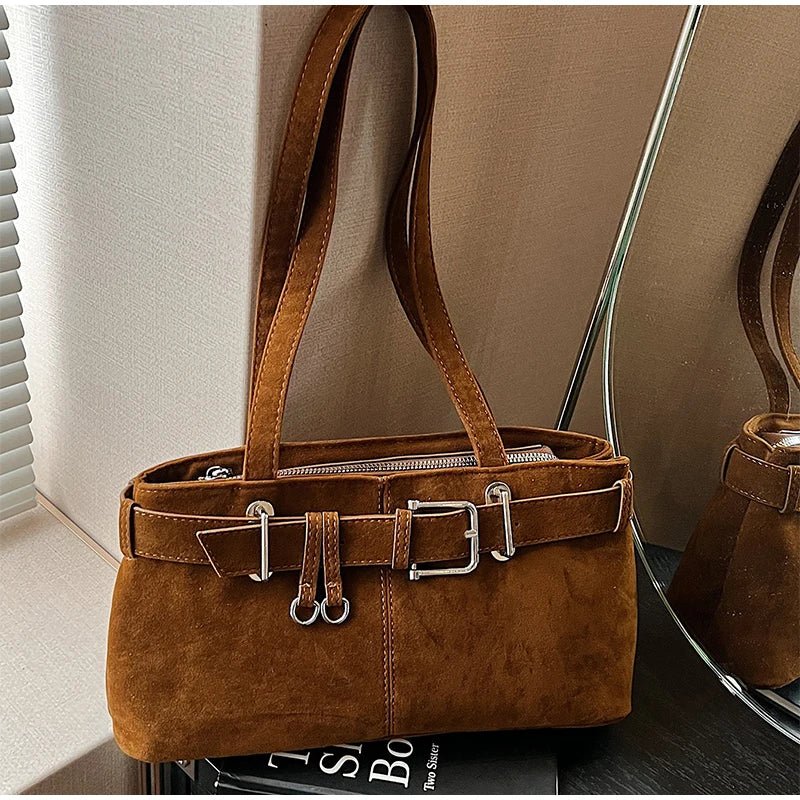 SOERA Nora Vegan Suede Bag - Handbags - 3256809581682870-;Hk1757549905350034784 Dark Brown Regular