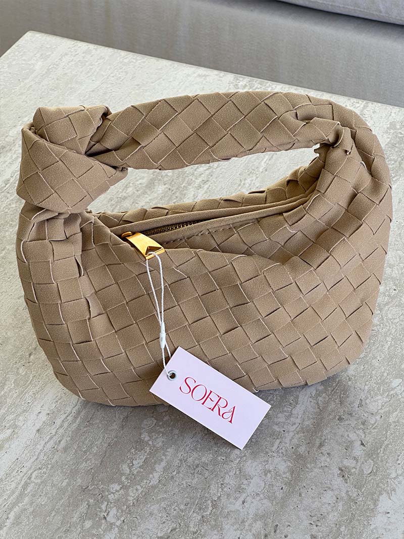SOERA Woven Bag mini suede - Handbags - DBAD2-WK272006 Grey