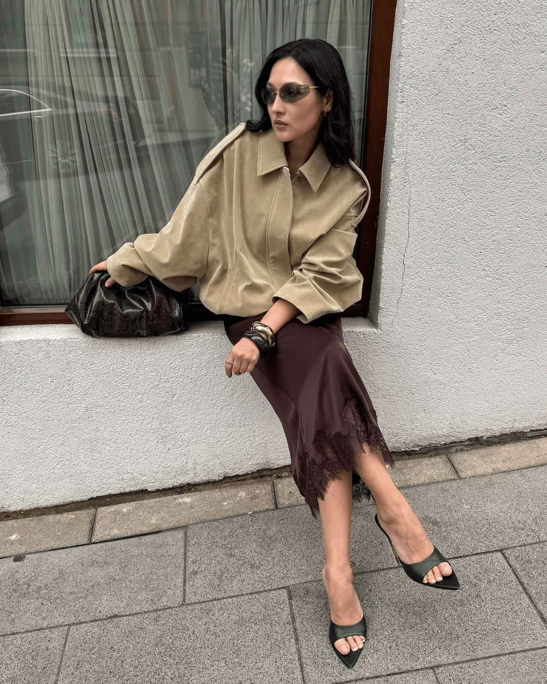 SOERA Constance Faux Suede Bomber Jacket - Jacket - SOERA-680707-S-BEIGE-83491 Beige S